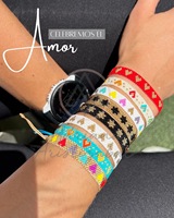 Gelang Boho Manik-Manik Miyuki Bintang Heksagram Warna-Warni Musim Panas Klasik Unisex Anak-Anak Go2BoHo Buatan Tangan