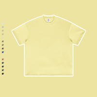 Ensemble de t-shirts pour hommes en coton lourd Sage 305GSM, été, surdimensionnés, 2 pièces, tenues de sport et de loisirs, streetwear