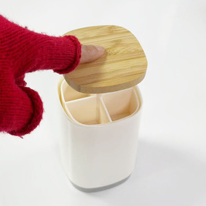 <b>Toothpick</b> Holder Plastic White 4 Compartment Minimalist Design For Home Use - Product Image 5
