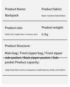 Mochila Impermeable Duradera y Ligera para Portátil, Bolso de Cabina de Avión <span class=keywords><strong>40x25x20</strong></span>, Equipaje de Mano Debajo del Asiento para <span class=keywords><strong>Viaje</strong></span> - Product Image 6