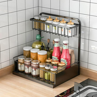 Vente chaude Tiroir Coulissant En Forme De L Grand Espace Sous L'évier Armoire De Rangement Panier Pull Out Organisateur