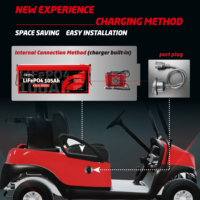 Batterie de chariot de golf connectée intelligente XRH 36V105Ah LiFePO4 6000 cycles avec moniteur tactile et application mobile pour la gestion de la batterie en temps réel