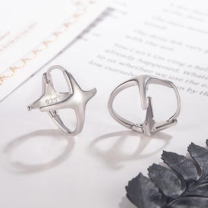 ต่างหูแบบห่วงชุบทองคำแท้ 925  แบบเรียบ  ต่างหูแบบห่วงขนาดเล็ก  ต่างหูแบบติดหู  เครื่องประดับสำหรับผู้หญิง - Product Image 1