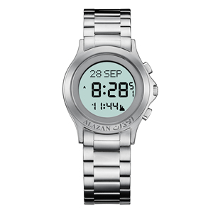 Árabe musulmán oración Qibla brújula <span class=keywords><strong>reloj</strong></span> de acero inoxidable Azan <span class=keywords><strong>reloj</strong></span> de pulsera seis veces mundo oración veces 100% resistente al agua - Product Image 4