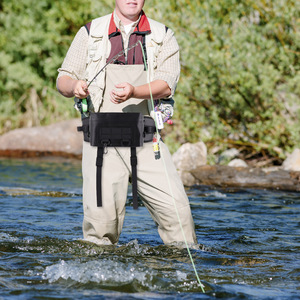 Bolsa de cintura impermeable para pesca con soporte para caña, correa ajustable para pesca con mosca y kayak - Product Image 4
