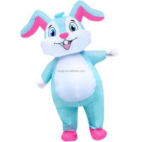 Costume de lapin gonflable géant drôle pour adultes pour Costume de mascotte de fête de lapin de Pâques