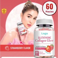 Gummies Vitahealthy Glutathion Éclaircissant Collagène Éclat, Complément Étiquette Privée Naturel Halal pour Cheveux, Peau et Ongles