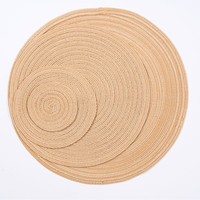 Set de table rond de luxe nordique imprimé en coton tissé, isolant thermique, pour mariage et usage domestique