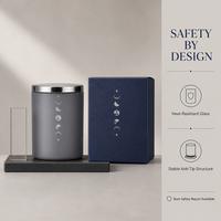 Relaxlines Vente en gros OEM/ODM Bougies en verre givré de 8 oz, 10 oz, 14 oz avec couvercle en métal et emballage en boîte personnalisé pour la décoration de la maison