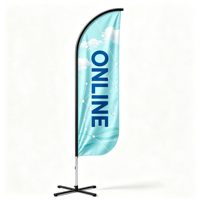 Kit de présentoir publicitaire à drapeau avec graphique imprimé remplaçable pour la promotion des services alimentaires
