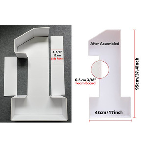 Cornice per Palloncini a Numero Mosaico Grande 100cm, Kit Fai-da-Te 0-9, Scatola per Riempimento Palloncini, Decorazione per Feste di Compleanno e Anniversari - Product Image 6