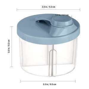 Dispensador de fórmula para bebés con 4 compartimentos giratorios sin derrames, contenedor de aperitivos para leche en polvo para bebés - Product Image 2