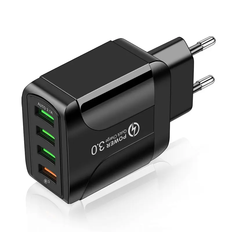 CD02 USB Wall Charger,4-Port USB Charging Station 3.1A Power Adapter Multi Port Quick Charger for mobile phone