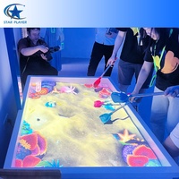 Table tactile interactive personnalisable avec projecteur pour enfants, avec jeux de projection de sol de plage 3D, garantie de 3 ans