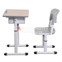 Ensemble de table simple, pratique et tendance, pour salle de classe, bureau d'étude et chaise réglables en hauteur
