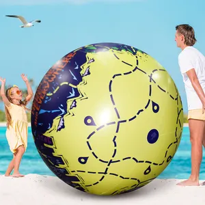 2024 nuovo Design PVC grande pallone da spiaggia gonfiabile Logo personalizzato pubblicitario gonfiabile pallone da spiaggia giocattoli all'aperto