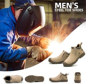 Zapatos <span class=keywords><strong>de</strong></span> Seguridad para Hombre con Protección Laboral Anti-Impactos y Anti-Penetración, Parte Superior <span class=keywords><strong>de</strong></span> Gamuza, Estilo Botín - Product Image 4
