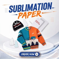 Produit en promotion : Papier de transfert thermique pour sérigraphie, papier pour presse à chaud pour gobelets et t-shirts