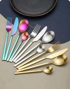 ชุดช้อนส้อมสแตนเลสสีทองด้าน  แบบเรียบหรู - Product Image 6