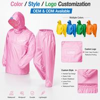 Ensemble uniforme de travail en fibre de polyester imperméable, coupe-vent et antibactérien à capuche pour le personnel de livraison et d'assainissement en extérieur avec poignets élastiques