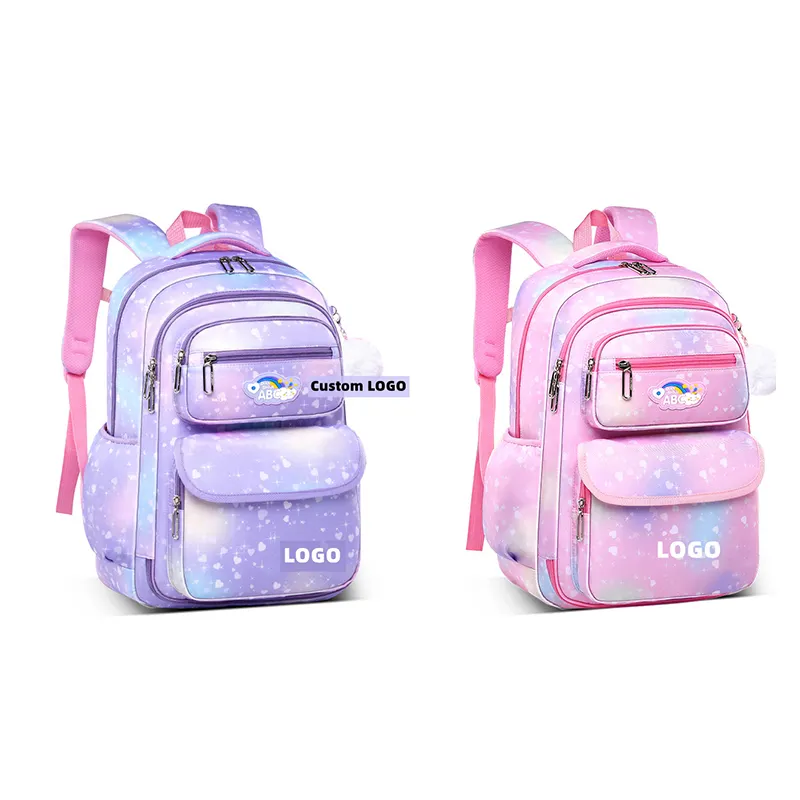 Schult asche Grundschule Mädchen 1 ~ 6 Klasse Kinder taschen Leichter Rucksack für Mädchen Großhandel Rucksack