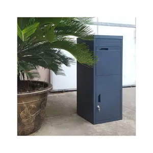 Galvanized Steel Parcel Delivery Box Drop Box With Handle Parcel Safe Box