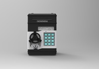 Best-seller Coffre-fort ATM Dépôt automatique de monnaie en papier Caisse d'épargne en plastique Serrure par mot de passe Tirelire sécurisée