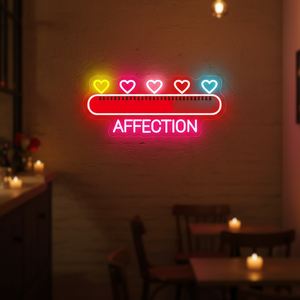 Enseigne néon « Affection », Lampe murale <span class=keywords><strong>LED</strong></span> « Barre de progrès d'amour » pour décoration murale de la Saint-Valentin, enseignes néon personnalisées - Product Image 5