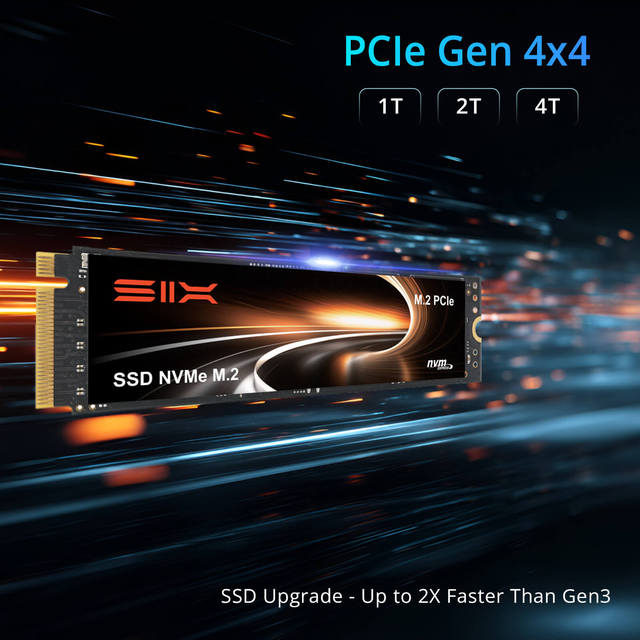 SIX X7400Pro M.2 PCIe4.0 NVMe2.0 SSD 512GB Internal Laptop 3D TLC 7100MB/s Read 5500MB/s Write New