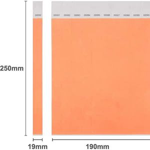 สายรัดข้อมือกระดาษ Tyvek สีนีออนแบบกำหนดเองรุ่น New Style One-off 1056/1070 สำหรับงานโรงเรียน - Product Image 6