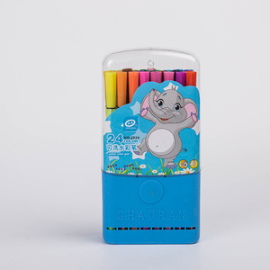 Children's Art Painting Graffiti Color Pen 12 18 24 Colors Barrel <b>Washable</b> Watercolor <b>Marker</b> Pen Custom - Product Image 3