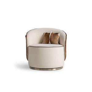 <span class=keywords><strong>Fauteuil</strong></span> de luxe italien - Chaise pivotante simple pour salon, idéale pour villa haut de gamme - Product Image 6