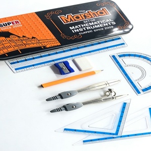 Practical Hot Sale 9-Piece School Stationery Set <b>Office</b> Math Gift for Kids with Metal Compasses and Geometry Pencil Set - Product Image 5