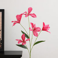 Peinture à l'huile artistique, orchidée flamboyante, fleurs artificielles, bouquet de mariage, arrangement en vase en soie rose, décoration de la maison, plantes artificielles