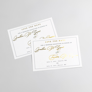 Tarjetas Postales Personalizadas con Lámina Dorada al por Mayor, Tarjetas de Boda con Foto Personalizada, Papelería para Bodas, Tarjetas de Agradecimiento para Pequeñas Empresas - Product Image 4