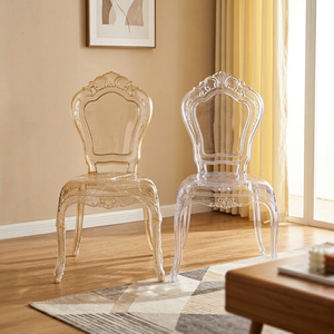 Stile francese trasparente festa evento principessa <span class=keywords><strong>Belle</strong></span> <span class=keywords><strong>Epoque</strong></span> sedie da sposa PC chiaro evento principessa sedie - Product Image 1