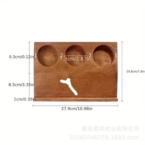 Bandeja de madera para tazas de café Guibang, 27,9 cm x 19,8 cm, bandeja multifuncional para degustación de té y cerveza - Product Image 1
