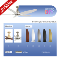 Ventilateur de plafond intelligent 1stshine 60 pouces avec commande Wi-Fi, compatible vocale, pales en ABS, moteur DC intelligent et lumière LED
