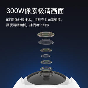 กล้องวงจรปิดภายในอาคารแบบไร้สาย รุ่น Cross Border Graffiti เลนส์ 2.4 มม. พร้อมระบบ Wi-Fi ควบคุมระยะไกล กล้องรักษาความปลอดภัยสำหรับบ้านและเด็ก พร้อมระบบเสียง - Product Image 2