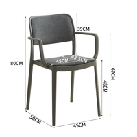 Chaise de salle à manger moderne nordique empilable et mobile en plastique souple pour la maison, la salle à manger et le restaurant