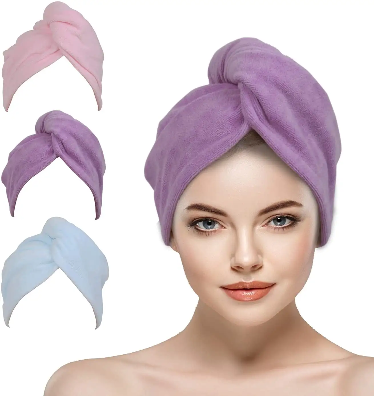 Yalan Handtuch Mikro faser Quick Magic Dry Haar wickel Turban Bad Dusch kopf Handtuch mit Knöpfen