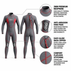 <span class=keywords><strong>Muta</strong></span> Subacquea Professionale in Neoprene da 3mm per Uomo e <span class=keywords><strong>Donna</strong></span>, Completa con Ginocchiere, Termica e Calda, per Surf e Snorkeling - Product Image 3