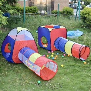 Extérieur Nouveau 4 en 1 Garçons Filles Cible Jeu Tipi Enfants Ramper <span class=keywords><strong>Tunnel</strong></span> Hoop Jouet Tente Playhouse Enfants Ball Pit - Product Image 2