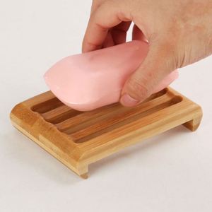 Natural <b>Bamboo</b> <b>Soap</b> <b>Dish</b> Self Draining <b>Soap</b> Holder for Bathroom Kitchen Sink - Product Image 4