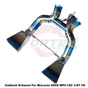 ท่อไอเสียแบบตรง Vortex Blue Burnt Titanium สำหรับ McLaren 650S MP4-12C 3.8T V8 ระบบไอเสียแต่งสำหรับมอเตอร์สปอร์ตแบบติดตั้งได้โดยตรง - Product Image 3