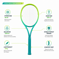 Raquette de tennis en nylon personnalisable de 27 pouces avec tension de cordage de 50 à 60 livres, design léger pour la pratique sportive et la compétition