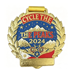 Custom Zinc Alloy 3D Sports Medals Enamel-filled Laser Engraved with Nameplates Ribbons for National Day Fashion Occasions. - Product Image 1