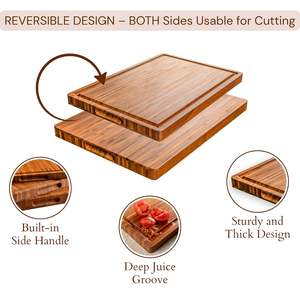 Tabla de Cortar de Madera Extra Grande Personalizada, Tabla de Cortar de Bambú Orgánico Grabada a Medida, Tabla de Cortar para Charcutería, para Asar a la Parrilla - Product Image 5