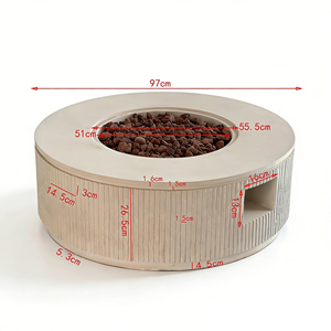 Outdoor Gas <b>Fire</b> Bowl Propane <b>Fire</b> <b>Pit</b> with 50000 BTU Eco-Friendly Design and Glass Beads - Product Image 3