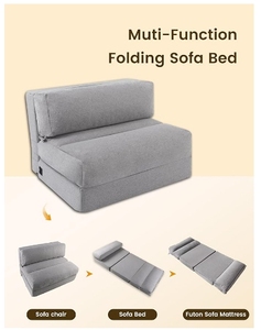 Futon sofa chuyển đổi gấp Pad ghế đôi Kích thước bộ nhớ bọt futon sofa đi văng với có thể giặt Bìa - Product Image 3